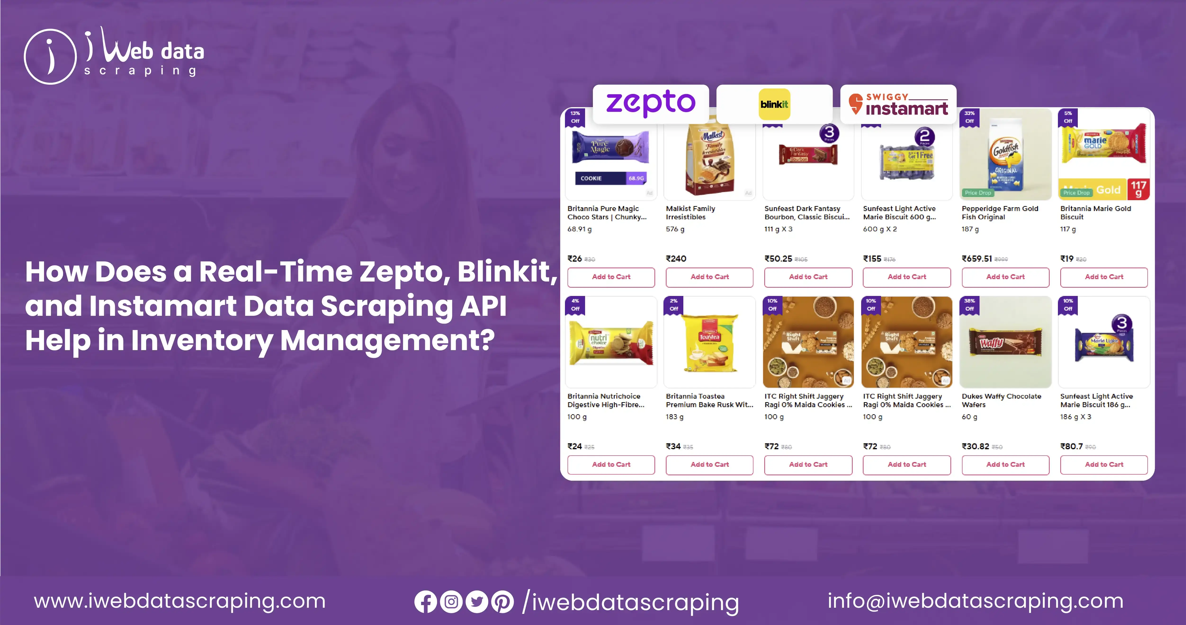 How Does a Real-Time Zepto, Blinkit, and Instamart Data Scraping API Help in Inventory Management